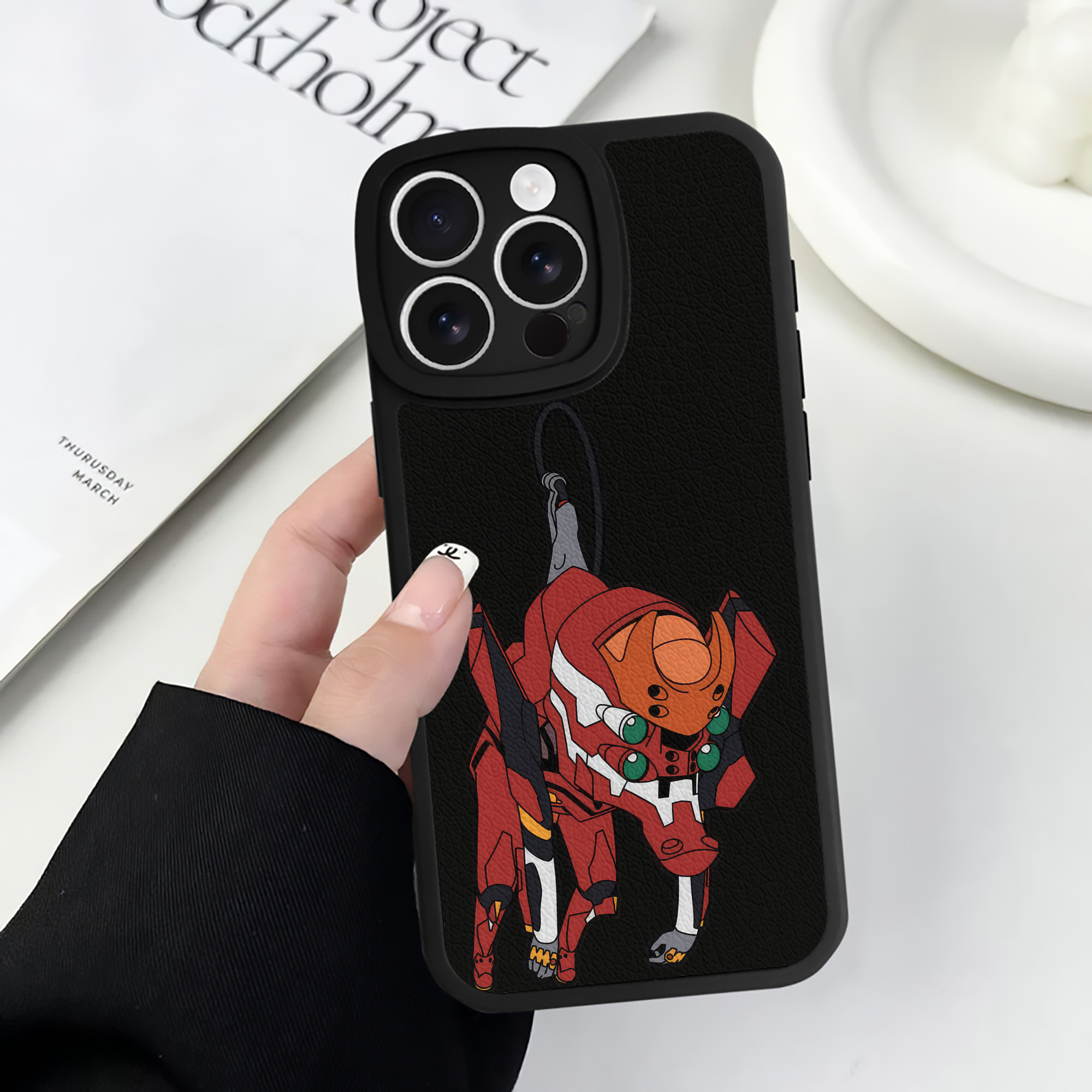 （画像用） EVA 新世紀エヴァンゲリオン 【iPhone 16シリーズ対応】シリコンスマホケース（レザー調） 材質：シリコン